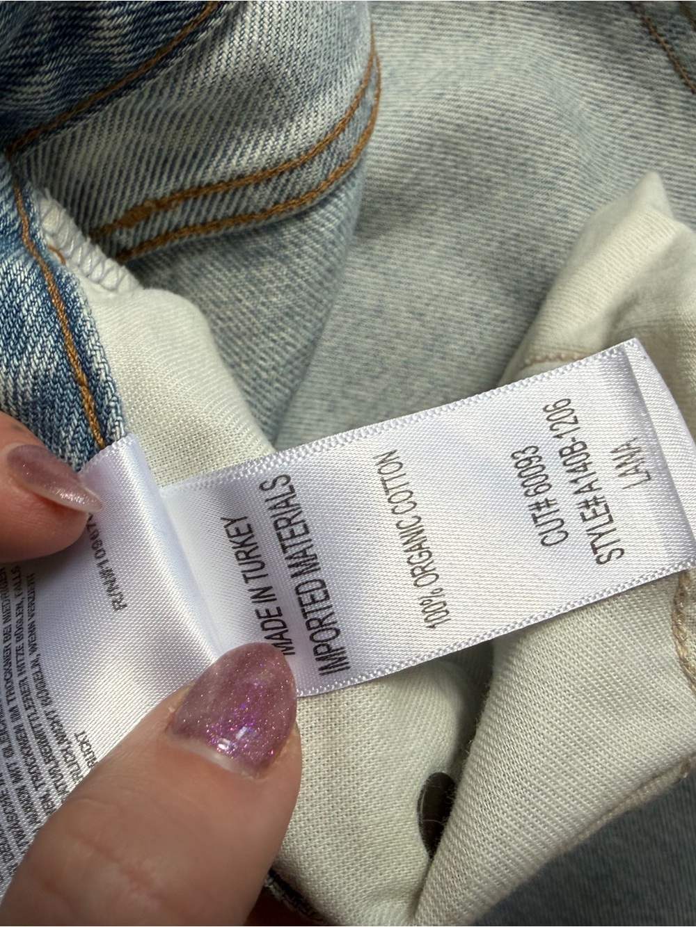 High-Rise Straight Leg Women's Jeans in Light Blue - Picture 6 of 6